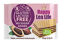 Вафли с шоколадным кремом БЕЗ ГЛЮТЕНА БЕЗ САХАРА БЕЗ ЛАКТОЗЫ Happy Lea Life 95г Польша