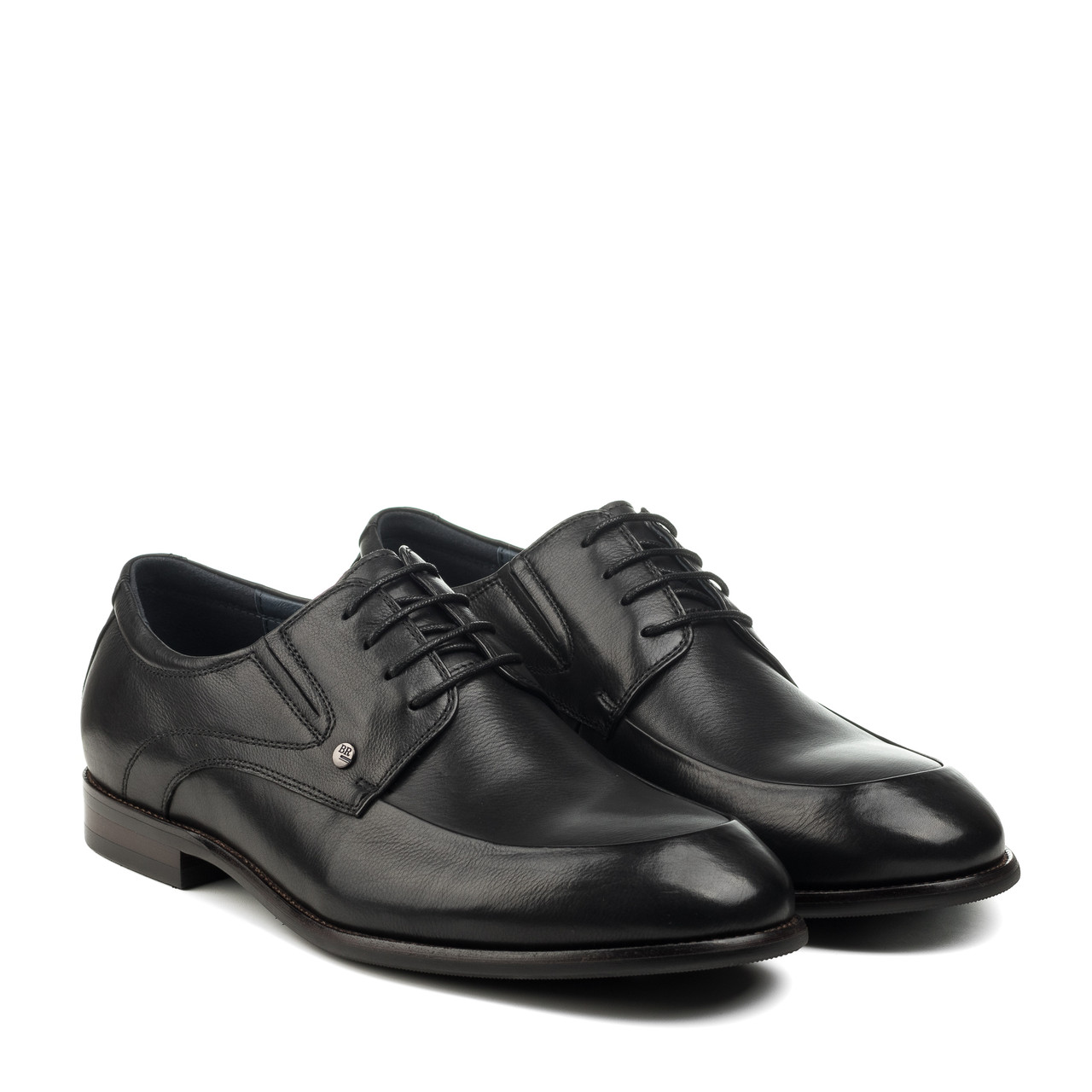 Туфлі чоловічі чорні шкіряні на шнурках Brooman 40
