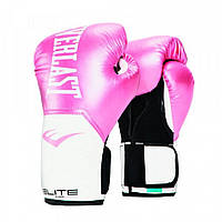 Боксерские перчатки ELITE TRAINING GLOVES Everlast 884960-70-13 розовый, белый 8 унций, World-of-Toys