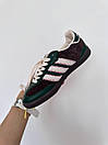 Кросівки чоловічі коричневі Adidas Samba x NOTITLE GREEN / BROWN (16276), фото 4