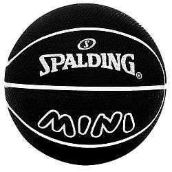 М'яч баскетбольний SPALDEENS MINI Spalding 51335Z, чорний 5.5 см, World-of-Toys