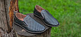 Туфлі чоловічі шкіряні класичні літні чорні з перфорацією, без шнурків (Код: Л3254), фото 10