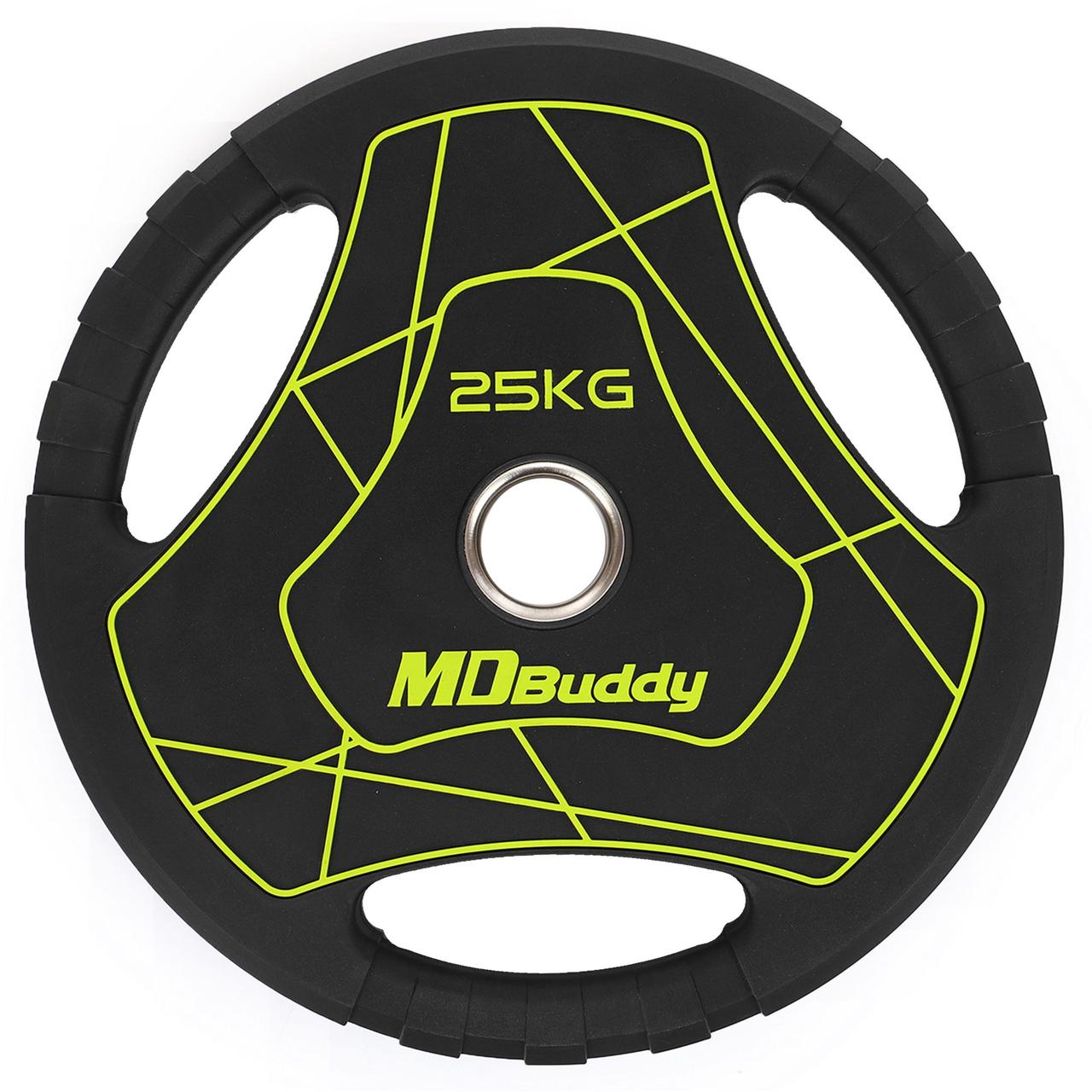 Блины (диски) полиуретановые MD Buddy TA-9647-25 51мм 25кг черный - фото 2 - id-p2153246526