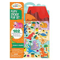 Развивающий набор «Фантастические миры Дино-парк» Let's Craft PSB005 с многоразовыми наклейками, Land of Toys