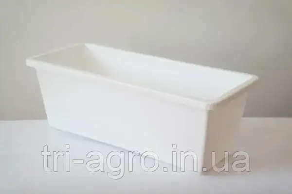 Горщик балконний 60см білий