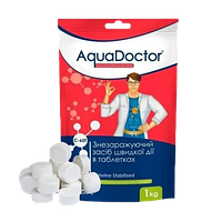 Химия для бассейнов шок (быстрый) хлор AquaDoctor C-60Т 1 кг, Таблетки для бассейна Аквадоктор