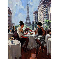 Раск-ка по номер.40*50см J.Otten Ресторан в Париже карт.уп (холст на раме краски+кисти)