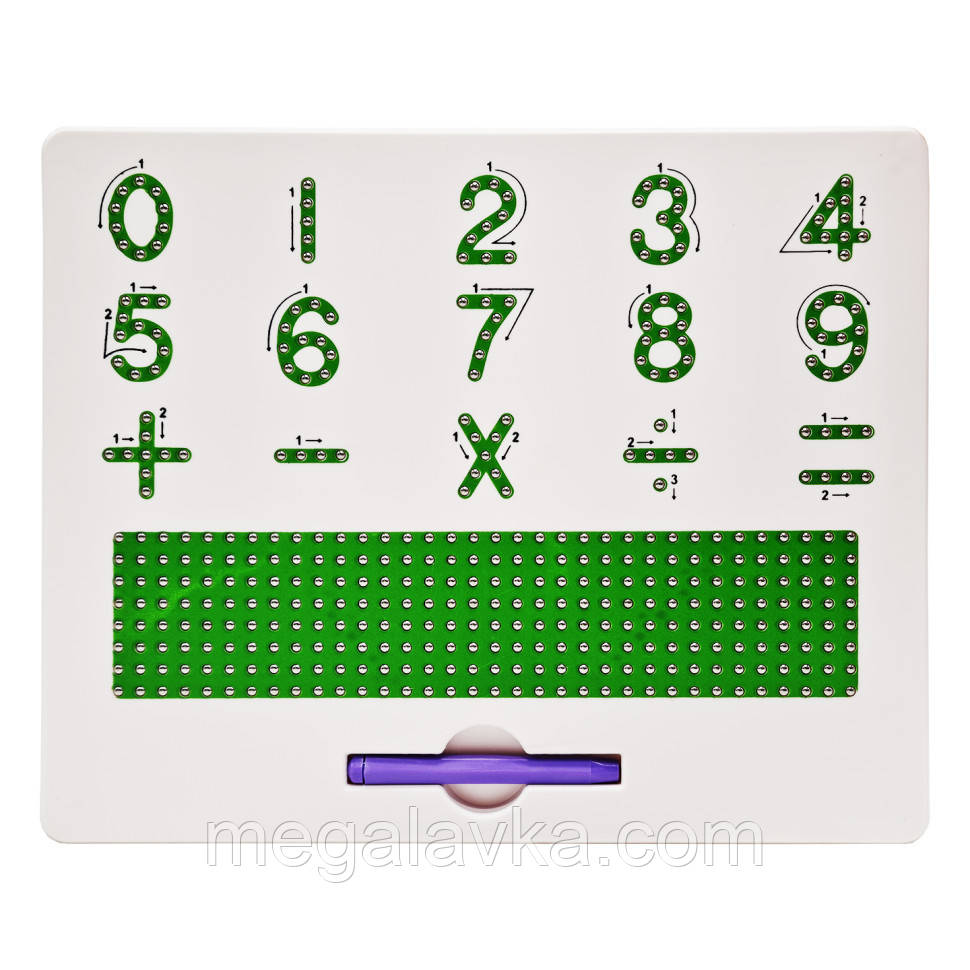 Дошка навчальна магнітна Цифри та знаки TSQ-406 зі стилусом — MegaLavka