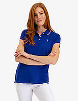 Женская футболка поло U.S. Polo Assn. TIPPED POLO SHIRT XS синяя