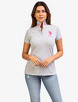 Женская футболка поло U.S. Polo Assn. PRINTED POLO SHIRT XS серая