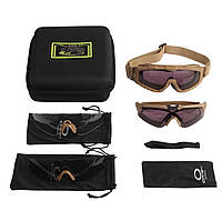 Защитные очки и маска Oakley 2 в 1 Si Ballistic M Frame койот faraon