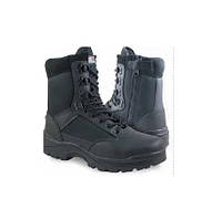 Ботинки тактические демисезонные Mil-Tec Side zip boots на молнии черные 12822102.woodland