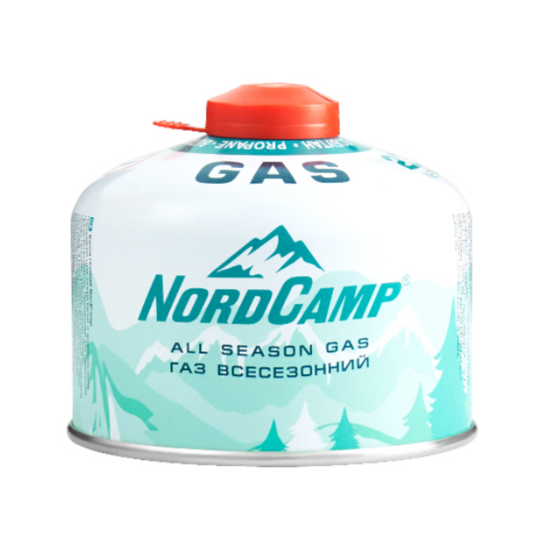 Газ універсальний всесезонний NordCamp пропан/бутан/ізобутан 230г (NC20230), фото 1