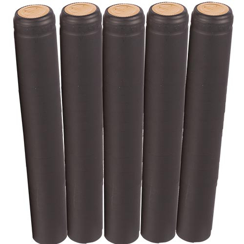 Термозбіжні ковпачки для винних пляшок 100 шт - чорні Італія, фото 1