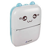 Дитячий Bluetooth фотопринтер "Котик" + 11 рулонів паперу для друку Izoxis (22272), фото 2