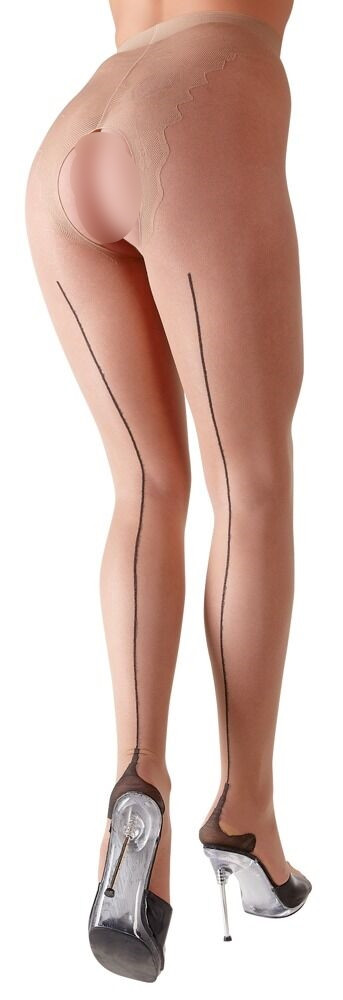 Еротичні колготки з вирізом Cottelli Collection Crotchless Tights від Orion, фото 1