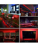 Неонова гнучка стрічка LED Neon Flex 0719 силіконова герметична 12V-220V, 5 м Червоний, фото 5