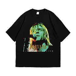 Футболка з принтом Nirvana Kurt Cobain XXXL Чорний