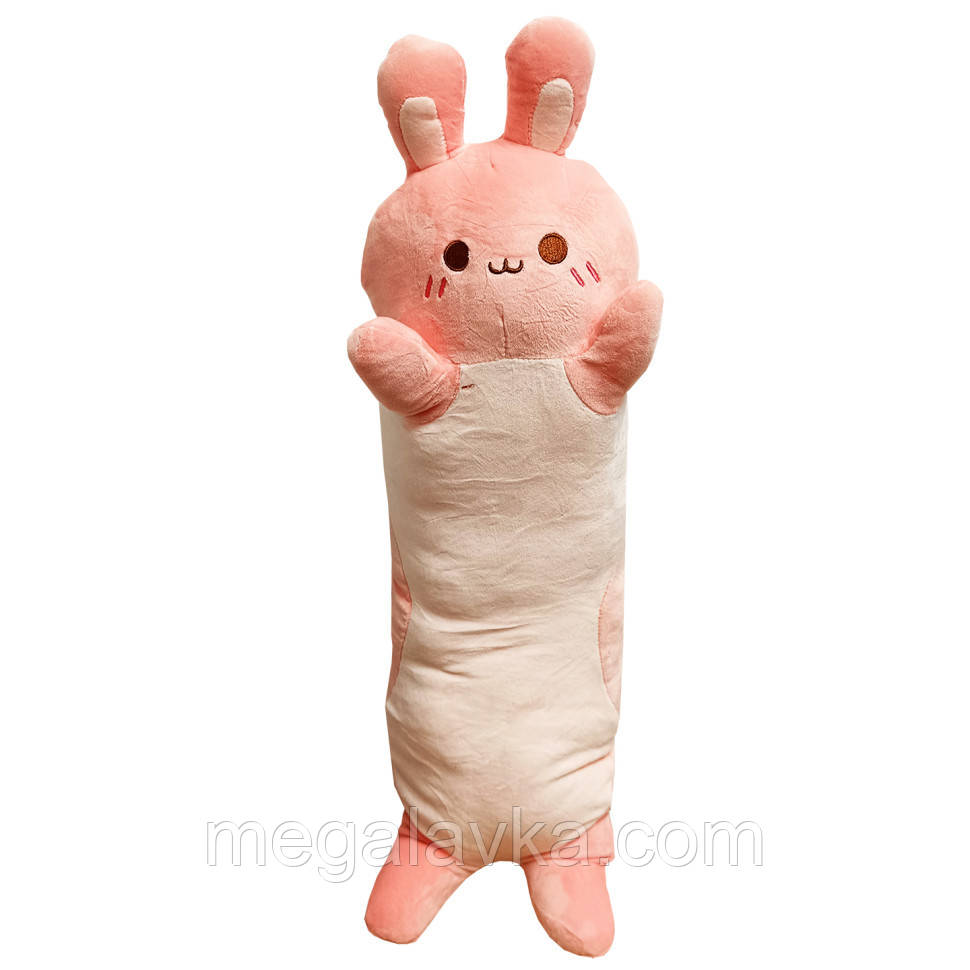 М'яка іграшка-антистрес "Кіт батон" L15103, 70 см (Рожевий) — MegaLavka