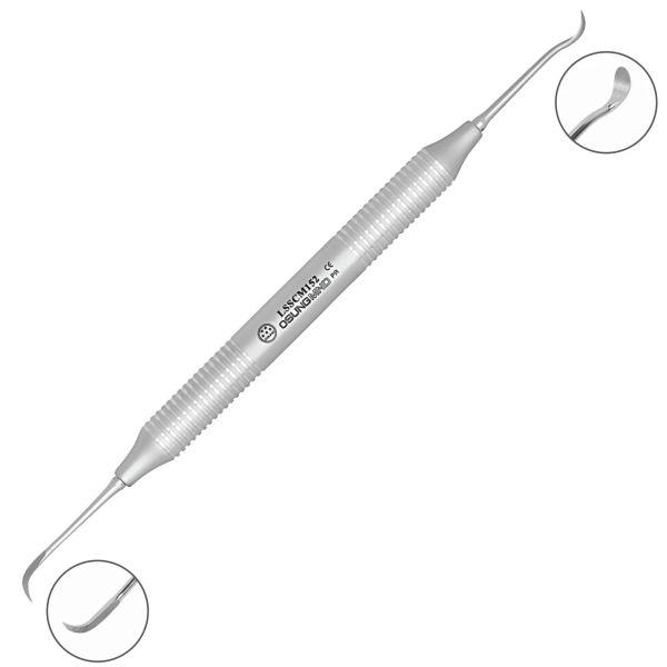 Скалер ручний LSSCM152 металева ручка ложкоподібні леза двосторонній, фото 1