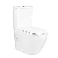 Унітаз-компакт Qtap Robin Ultra Quiet безободковий з сидінням Soft-close QT13222128AUQ1W