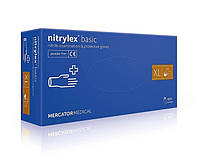 Перчатки нитриловые Mercator Medical Nitrylex Basic XL Синие 100 шт (00-00000060) KS, код: 8246347