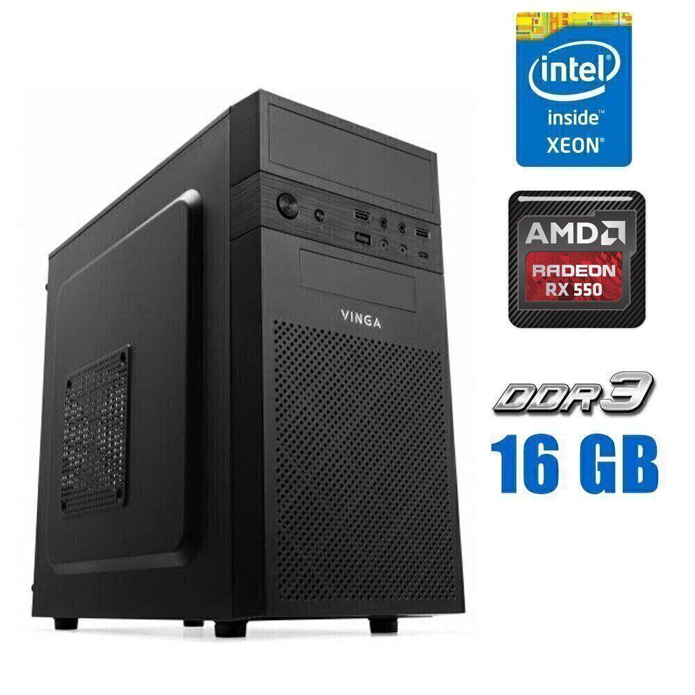 Ігровий ПК Vinga CS112B MT/ Xeon E3-1240 v3/ 16 GB RAM/ 256 GB SSD/ Radeon RX 550 2GB