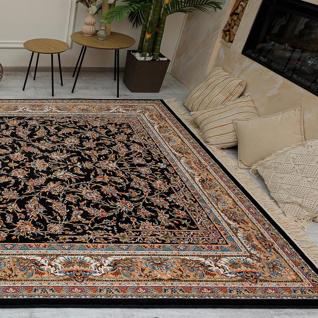 Килим східна класика Kashan P553 2Х3 Синій прямокутник 1200000, 2.5 Х 3.5 м