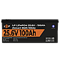 Акумулятор LP LiFePO4 24V (25,6V) - 100 Ah (2560Wh) (Smart BMS 100А) з BT пластик, фото 3