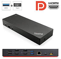 Док-станція Lenovo ThinkPad Hybrid USB-C with USB-A Dock DUD9011D1 / USB Type-C, USB Type-A / DisplayPort, HDMI / USB 3.2, USB 2.0