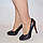 Туфлі жіночі Big Rope 1811 чорні шкіра на шпильці розміри 35,37, фото 3