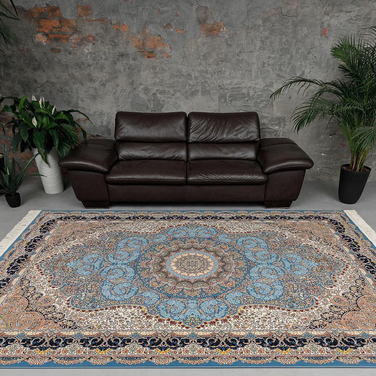 Килим Padishah 4001 2Х3 Блакитний прямокутник