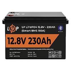 Акумулятор LP LiFePO4 12V (12,8V) - 230 Ah (2944Wh) (Smart BMS 150А) з BT пластик