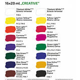 Гуашеві фарби Rosa Studio Creative 16*20 мл (4823098531609) (код 1540390), фото 5