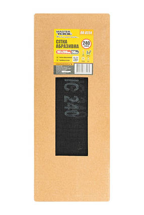 Сітка абразивна MASTERTOOL зерно 240 107х280 мм 50 шт 08-0224PC, фото 3