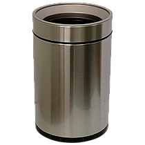 Відро для сміття JAH 12 л круглий срібний металік без кришки і внутрішнього відра