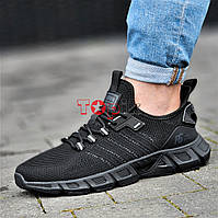 Кросівки чоловічі чорні літні сітка ТОП якість Кроссовки мужские черные летние сетка (Код: 3177тк)