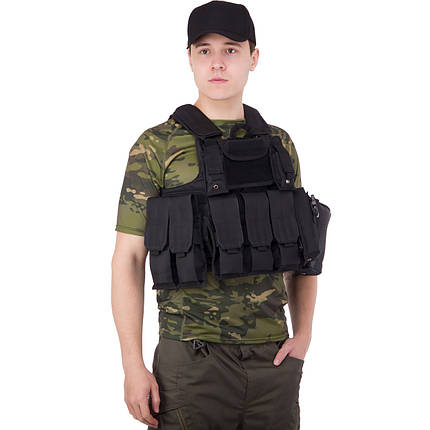 Розвантажувальний жилет універсальний на 6 кишень Military Rangers ZK-5517 кольору в асортименті, фото 1