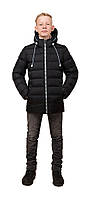 Дитяча чорна куртка зимова з куліскою модель 65028 (КЛАД ТІЛЬКИ 38(4XS))