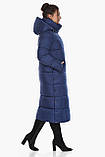 Куртка з високим коміром жіночий колір синій оксамит модель 41830 (КЛАД ТІЛЬКИ 48(M)) З вітро - і водозахисним покриттям (53% нейлон, 47% поліестер), Від 1150 грамів (без урахування ваги водовідштовхувального просочення та фурнітури), Знімний, Повітровик, фото 5