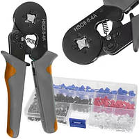 Кримпер Bigstren 23271, щипці обтискні для гільз 0.25-10 мм² + 500 гільз