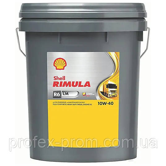 Олива Shell Rimula R6 LM 10W-40, 20л (л.), фото 1