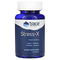 Восстановление и Защита от стресса, Stress-X, Trace Minerals, 60 таблеток