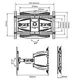 Кронштейн настінний для ЖК LED телевізора 40"-85" P65, фото 3