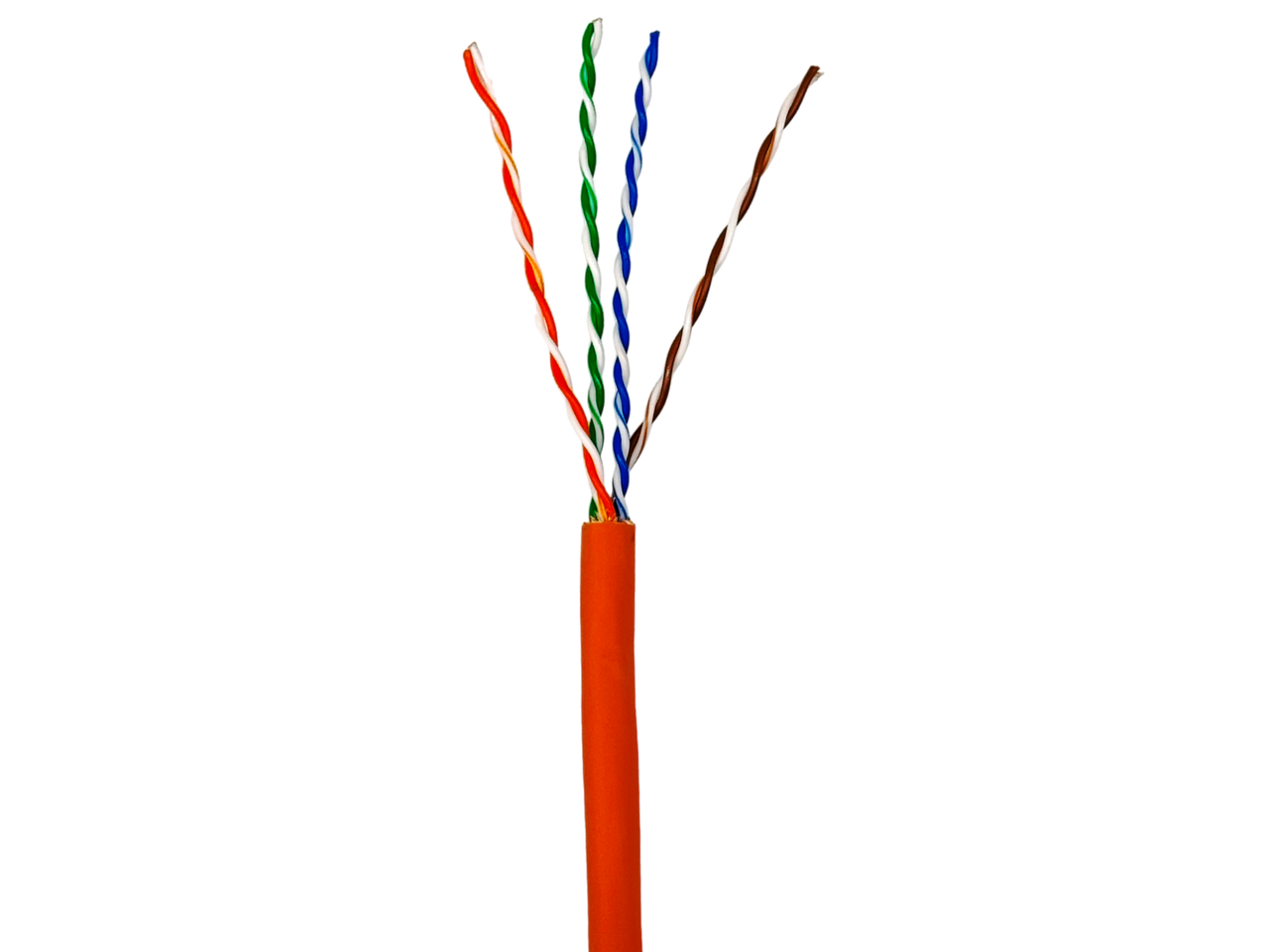 Кабель вита пара GEAR UTP 4x2x0,51 Cat5E, CCA, LSZH низькодимний для внутрішніх робіт, жовтогарячий, 305m
