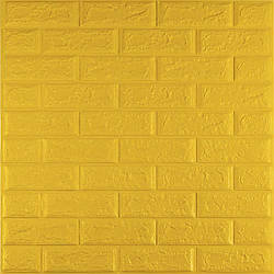 3D панель самоклеюча 700х770х5мм цегла Жовтий (010-5) SW-00000146