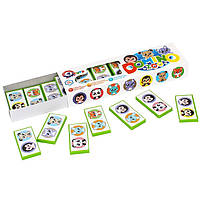 Игра Домино "Зоопарк" Technok Toys, игрушка развивающая 30 карточек, игрушечное домино (CV3305)