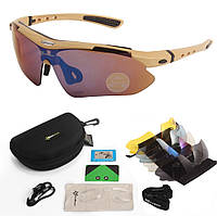 Солнцезащитные очки с поляризацией RockBros 5 комплектов линз Койот faraon