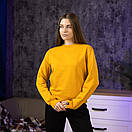 Світшот бавовняний Pobedov 001 жовтого кольору, фото 2