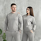 Світшот Pobedov 001 з круглим вирізом. Колір: Сталевий, фото 2